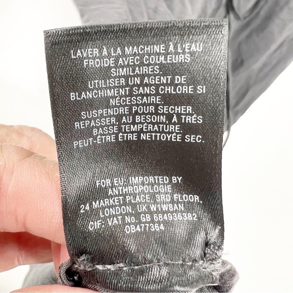 Anthropologie MAEVE Button-Down Shirt Dress GREY SIZE 10 - Picture 6 of 10